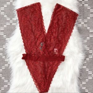 Olive Tree Rustic Lace Orange Lingerie NWT M